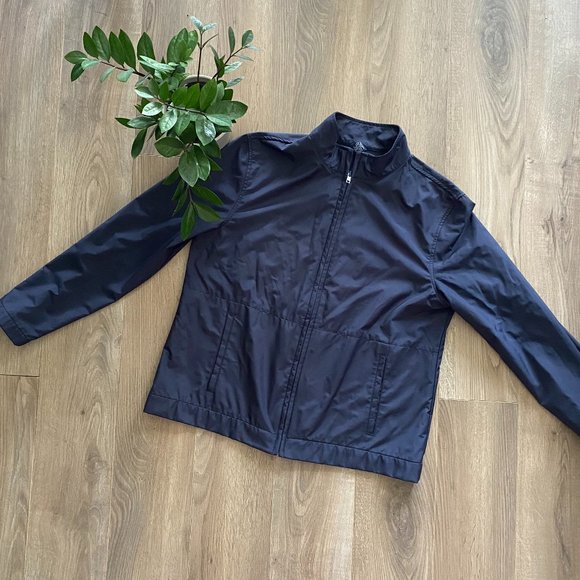 GAP Navy Blue Double Zipper Weatherproof Jacket - Picture 2 of 11